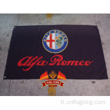 Drapeau ALFA ROMEO 3x 5ft Polyester livraison gratuite bannière ALFA ROMEO